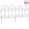 vidaXL Borduras de jard&iacute;n 17 unidades PP blanco 10 m