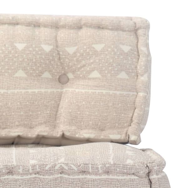 vidaXL Puff Tela Beige