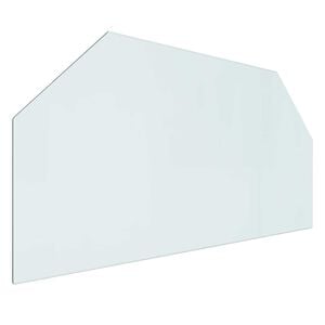 vidaXL Placa de vidrio para chimenea Transparente 100 x 50 cm Cristal