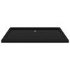 vidaXL Plato de ducha rectangular negro ABS 70x120 cm