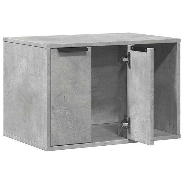 vidaXL Mueble arenero para gatos madera gris hormig&oacute;n 60x40x40 cm