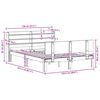vidaXL Estructura de cama 2 pcs Marr&oacute;n cera Madera de Pino Macizo