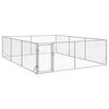 vidaXL Caseta para perros de exterior con puerta de acero galvanizado (3 x 4 x 1 m)