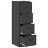 vidaXL Mueble archivador con caj&oacute;n 2 pcs Negro 44 x 50 x 139 cm