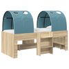 vidaXL Cama con T&uacute;nel 3 uds. Roble Sonoma y Azul Claro