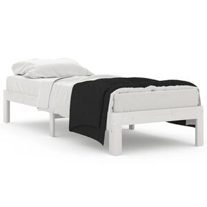 vidaXL Estructura de cama individual sin colch&oacute;n blanco 75x190 cm