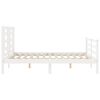 vidaXL Estructura de cama con cabecero madera maciza blanco 140x190 cm
