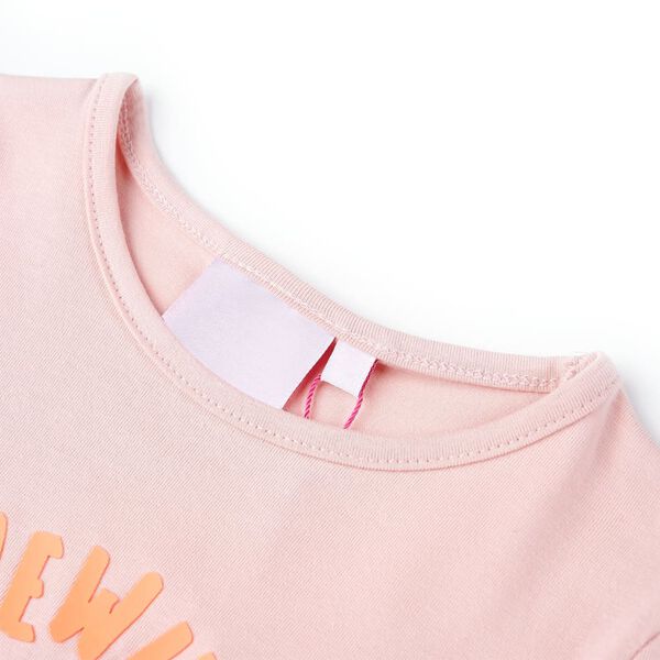 Camiseta infantil rosa claro 104