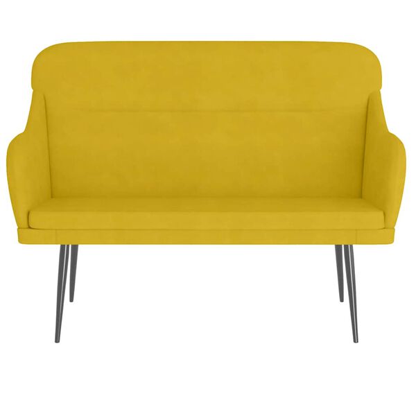 vidaXL Banco de terciopelo amarillo 110x76x80 cm