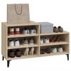 vidaXL Mueble zapatero madera contrachapada roble Sonoma 102x36x60 cm