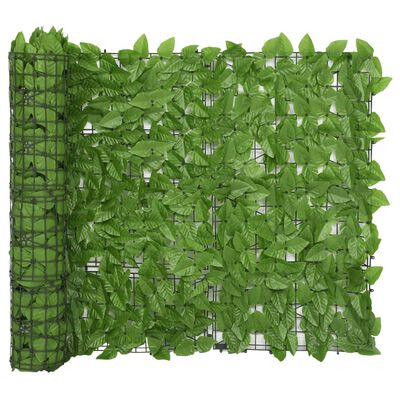 vidaXL Toldo para balcón con hojas verde 600x100 cm