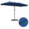 vidaXL Parasol de jardín Azul 385 x 209 x 244 cm tela