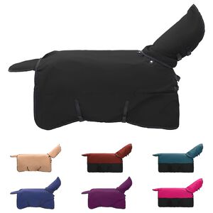 vidaXL Manta para Caballo Verde Oscuro y Negro 145 cm Poli&eacute;ster