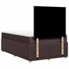 vidaXL Cama box spring con colch&oacute;n tela marr&oacute;n oscuro 120x190 cm