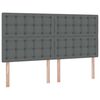 vidaXL Cama con almacenamiento y LED con LED Gris oscuro 180 x 200 cm