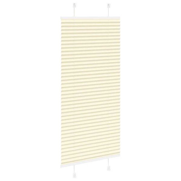 vidaXL Estor Plisado crema 55x150 cm Tela Ancho 54,4 cm Poli&eacute;ster