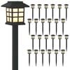 vidaXL Luces solares exteriores con pico de tierra 24 pcs 38,5 cm PP
