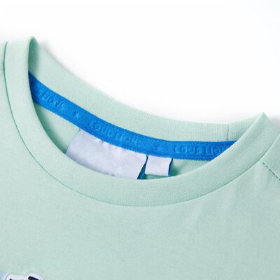 Camiseta infantil verde menta claro 92