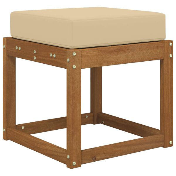vidaXL Coj&iacute;n de asiento de exterior Beige 40 x 40 x 8 cm