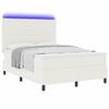 vidaXL Cama tipo Box Spring Manual Crema y Blanco 203 x 160 x 128 cm