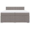 vidaXL Cama box spring con colch&oacute;n tela gris taupe 200x200 cm
