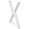 vidaXL Patas para mesa de comedor (2 unidades), color blanco, 70 x (72-73,3) cm, acero