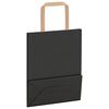 vidaXL Bolsas de papel con asas 250 uds negra 18x8x22 cm