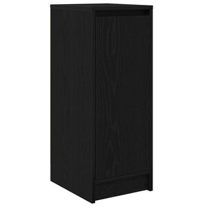 vidaXL Zapatero de madera de roble negro 29,5x34x76 cm