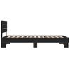 vidaXL Estructura de cama madera ingenier&iacute;a y metal negro 100x200 cm