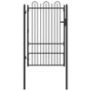 vidaXL Puerta de cerca DRONTEN 100 x 150 cm Acero Negro Con cerradura
