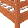 vidaXL Cama alta madera maciza de pino marr&oacute;n cera 75x190 cm