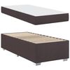 vidaXL Estructura de cama con colch&oacute;n Marr&oacute;n Oscuro 80 x 200 cm tela