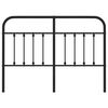vidaXL Cabecero de repuesto de metal negro 140 cm
