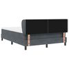 vidaXL Cama tipo Box Spring Gris oscuro 160 x 200 cm Terciopelo