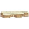 vidaXL Conjunto de sof&aacute;s de exterior 8 uds. 7 plaza Blanco y Crema