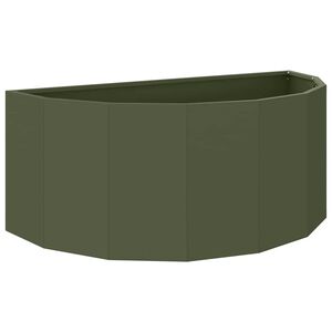 vidaXL Jardinera Verde Oliva 90 x 45 x 35 cm Acero