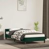 vidaXL Estructura de cama sin colch&oacute;n terciopelo verde oscuro 90x190cm