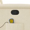 vidaXL Sill&oacute;n de masaje reclinable de tela crema
