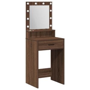 vidaXL Mesa Tocador Roble Marr&oacute;n 50 x 41 x 135 cm Madera de ingenier&iacute;a