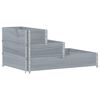 vidaXL Arriate elevado de 3 niveles madera maciza pino gris 120x80 cm