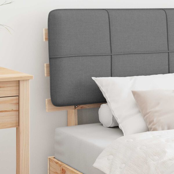 vidaXL Estructura de Cama con Cabecera Tapizada Gris Claro 80 x 200 cm