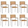 vidaXL Conjunto de Comedor de Jardín 7 pcs Madera de Acacia Sólida