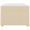 vidaXL Estructura de cama con colch&oacute;n Crema 90 x 200 cm tela