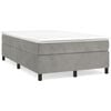 vidaXL Cama box spring con colch&oacute;n terciopelo gris claro 120x190 cm
