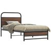 vidaXL Estructura de cama sin colch&oacute;n 90x200 cm madera marr&oacute;n roble