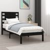 vidaXL Estructura de cama madera maciza de pino negra 100x200 cm