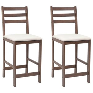 vidaXL Sillas de comedor 2 pcs Marr&oacute;n Claro 40 x 47,5 x 99,5 cm