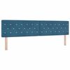 vidaXL Cama Box Spring LED con LED Azul Oscuro 200 x 200 cm Terciopelo