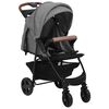 vidaXL Carrito de beb&eacute;s 3 en 1 de acero gris claro