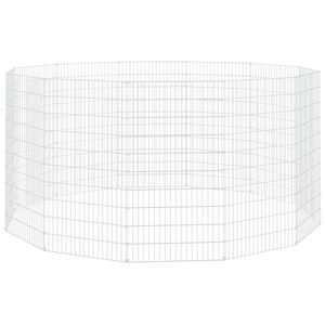 vidaXL Cercado para animales de corral (12 paneles, 54 x 100 cm, hierro galvanizado)